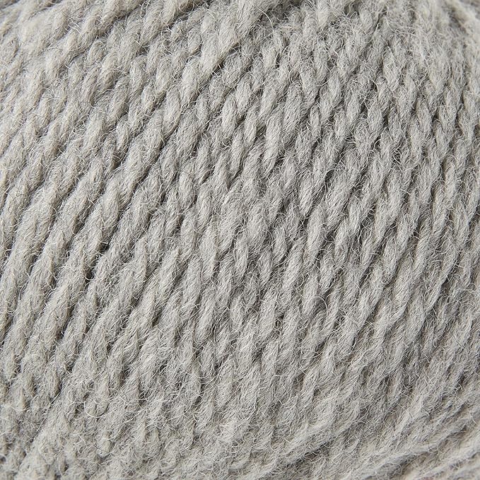 100% Merino Wool Yarn, 3-Ply Luxurious and Soft Yarn for Hand Knitting & Crocheting (Light Gray,3Balls)