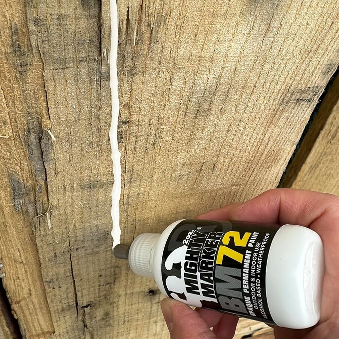 BM-72 Bottle Marker, 2oz (60ml) Alcohol-Based Paint, 1.2mm Steel Ball Tip, Valve Action, Waterproof & Weatherproof, Writes on Rough & Oily Surfaces, Made in USA - 3 Pack