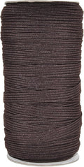 Mandala Crafts 10mm 50 Yds Roll of Brown Elastic Bands for Sewing - 3/8 Flat Elastics Cord - 3 8 Inch Braided Stretch Straps for Crafting