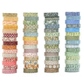 YUBX Basic Patterns Washi Tape Set 60 Rolls Geometric Elegance Decorative Skinny Masking Tapes for Arts, DIY Crafts, Journals, Planners, Scrapbook, Wrapping (Bygone Days)