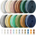 Solsew 12 Pcs 36 Yards Colourful Zippers for Sewing #5 Nylon Contrasting Colors Assorted Zipper by The Yard with 120 Sliders for Women Men DIY Tailor Bag Garment Crafts Supplies (Morandi Color)