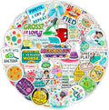 100Pcs Funny Microbiology Vinyl Stickers for Water Bottle, Laptop -Nerd Biology Stickers - Microbiology Gifts, Party Supplies - Gift for Women & Men