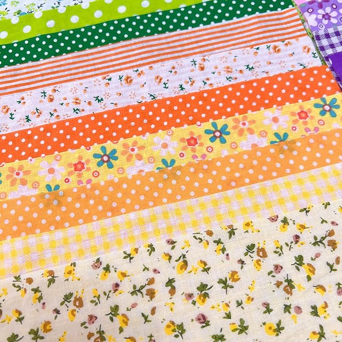 42Pcs 9.8" x 9.8"(25 * 25CM) Cotton Fabric DIY Making Supplies Quilting Patchwork Fabric Fat Quarter Bundles DIY for Quilting Cotton Patchwork Cushions (Pink/Purple, 9.8" x 9.8")
