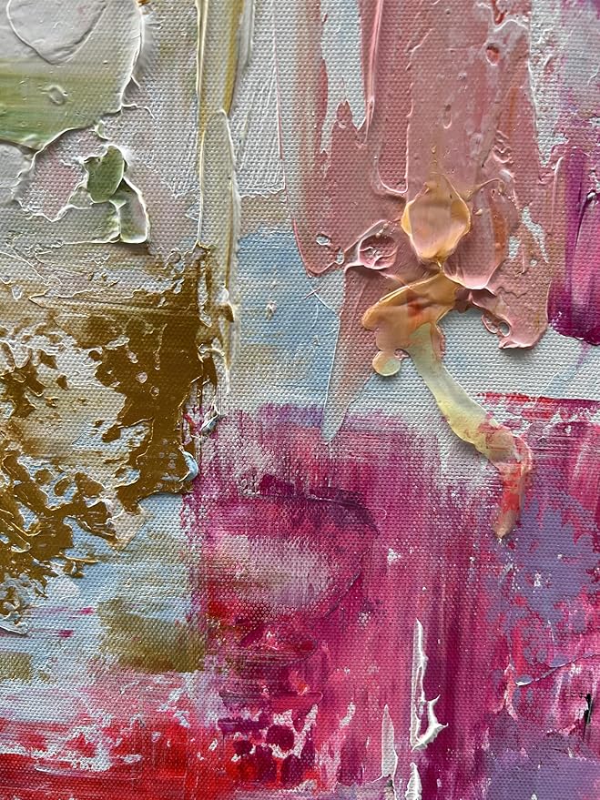 Art Hand-Painted Thick-Textured Colorful Abstract Oil Painting 36x24-inch Canvas Art Home Wall Decoration Painting