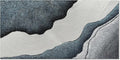 Art Hand-Painted Blue and White Textured Art Oil Painting Modern Abstract Canvas Art Deco 24x48 inches