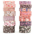 14 Rolls Sakura Washi Tape Set Flowers Arts Adhesive Tapes Cherry Blossom Decorative Masking Tape Sets for Craft, Kids, Scrapbook, DIY, Gift Wrapping (Twilight Sakura)