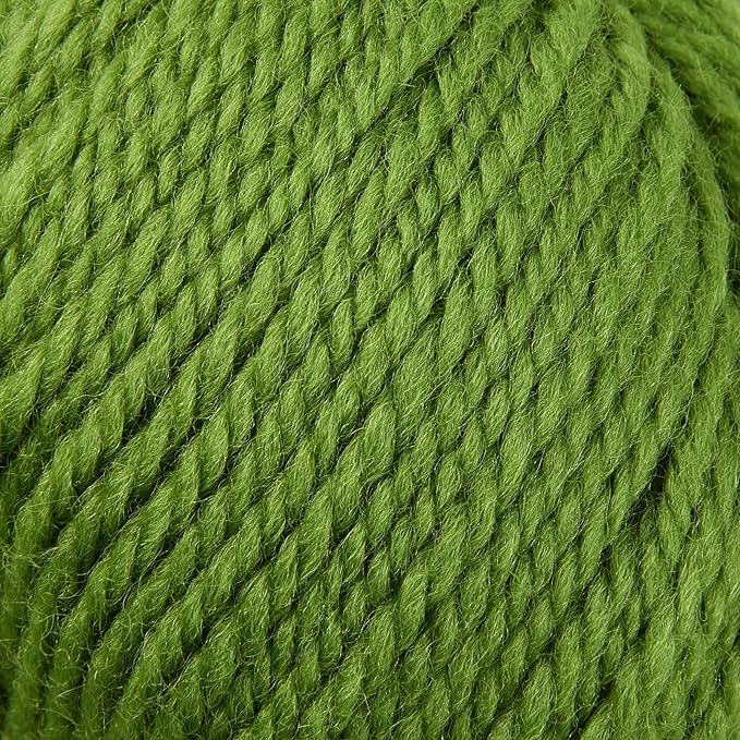 100% Merino Wool Yarn 3-Ply Luxurious and Soft Yarn for Hand Knitting & Crocheting(Grass Green,1Ball)