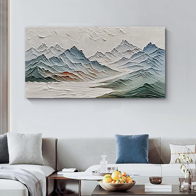 Art Modern Abstract Art Oil Painting Mountain Landscape Home Office Corridor Wall Decorative Art 24x48 inches