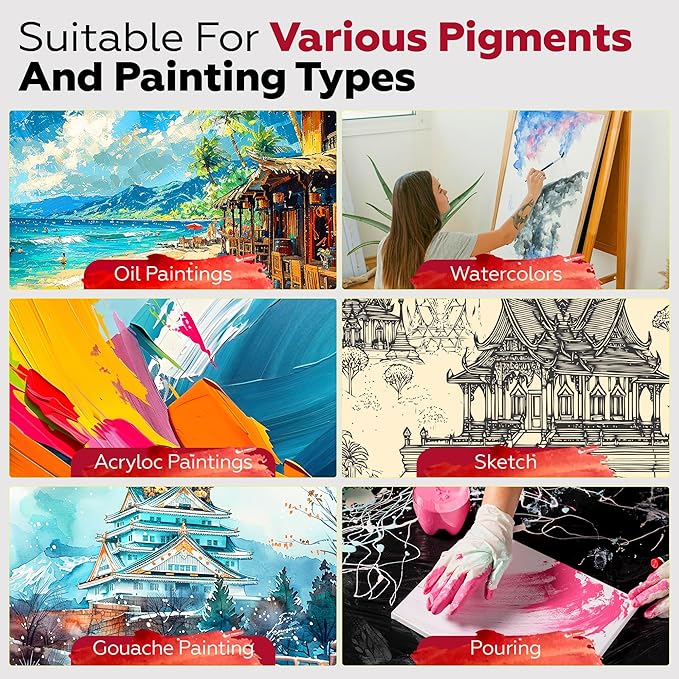 Stretched Canvas for Painting,10Pack 11X14 Inch Stretched White Blank Canvas,8 Oz Triple Primed 5/8" Profile Stretched Canvases,100% Cotton,Canvas for Painting, for Acrylics, Oils