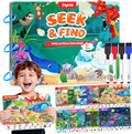 JoyCat Seek & Find Game Book - Animal Preschool Learning Activity for Toddlers & Kids, Travel Activities Toys for Road Trip Car Airplane, Christmas Toys, Educational Gifts for Boys Girls Ages 3-5