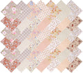 Charm Packs for Quilting 5 inch, Vintage Floral Print Cotton Quilting Fabric Squares 5x5, 42 5 inch Charm Squares, Precuts 5x5 Quilt Fabric for Quilting, Patchwork, Crafts, and Home Decor