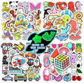 100 Pcs Glow in The Dark Cute Water Bottle Stickers for Kids, Cartoon Mixed Animals Laptop Decals, Waterproof Vinyl Skateboard Phone Case Scrapbook Stationery Box Decorative Sticker