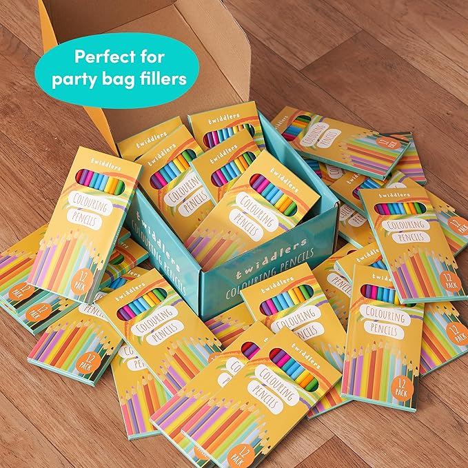 THE TWIDDLERS 24 Packs of Coloring Pencils, 12 Pencils Per Box, 288 Total - 7" Full Length Multipack Drawing Set, Bulk Classroom Party Favors, Art Sketching Pencils for Kids & Adults