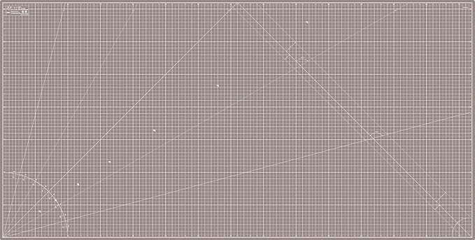 Elan Cutting Mat 36x72 Black & Taupe, Extra Large Self Healing Cutting Mat 36 x 72 Inch, 5-Ply Craft Board Black, Hobby Board for Sewing and Quilting