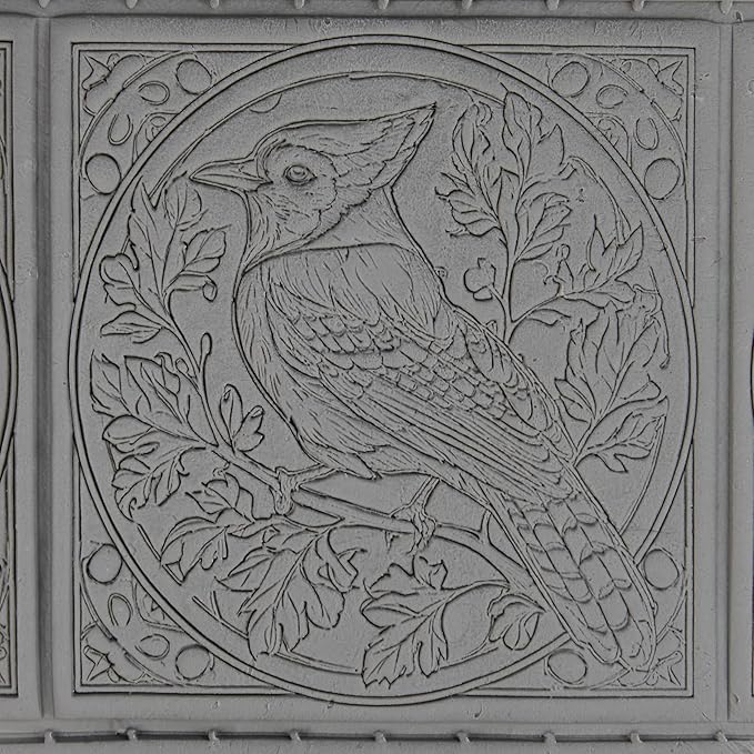Blue Jay Clay Texture Roller (4") - Bird Set #02 - Embossing Pattern Roller for Polymer & Ceramic Clay, Pottery & Crafts