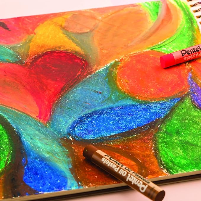 Pentel Arts Oil Pastels, 16 Color Set (PHN-16)(Pack of 96, 1536 Count Total)