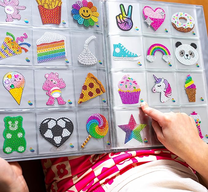 StickerBeans® Rhinestone Stickers – Care Bears 4-Pack, 2” x 2” Each, Unique Sparkly Cut-to-Shape for Collecting, Trading, Decorating Laptops, Phone Cases, Scrapbooks, for Kids, Teens, & Adults