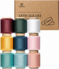 Vitalizart Silk Satin Ribbon 1-1/2 Inch x 45 Yard Rainbow Assorted Color Handmade Frayed Ribbons for Gift Wrapping Baby Shower Wedding Bridal Bouquets Holiday Decor 9 Rolls x 5 Yard