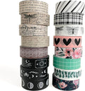 ZYNSHE Washi Tape Set of 16 Rolls of 15 mm Wide Cute Decorative Washi Tape for Journaling, Scrapbook, Washy Crafts, Bullet Journals, Planners, DIY Décor, Gift Wrapping, Craft Supplies (Vintage)