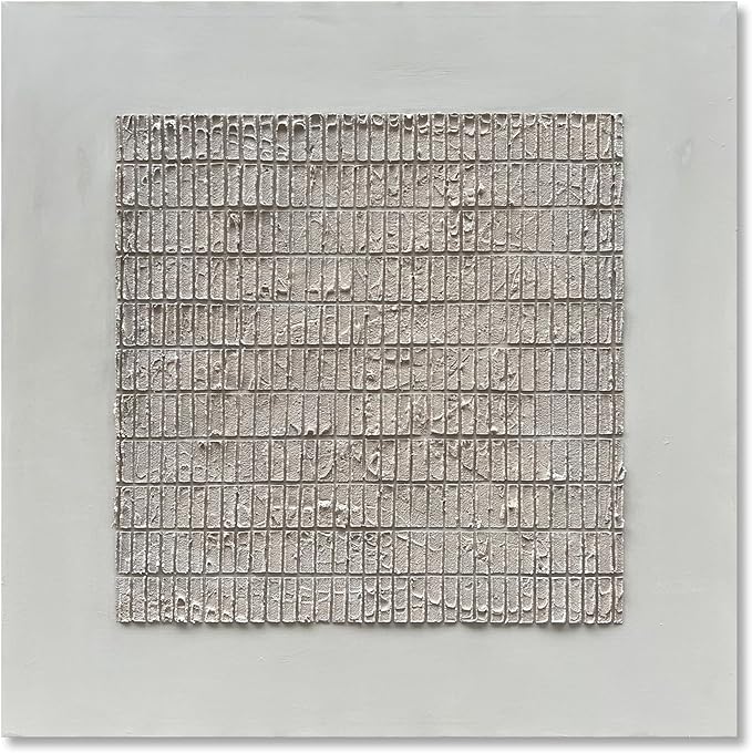 NANKAI Art White Texture Abstract Art Oil Painting 44x44 Inches Contemporary Minimalist Art Large Home Wall Decoration