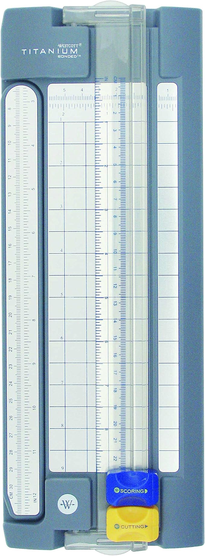 Westcott Paper Trimmer With Titanium Bonded Cut And Score Blades, 12"