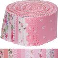 Pink Jelly Rolls for Quilting Clearance, 42 Strip 2.5" x 44" Jelly Roll Fabric clearance, Soft Cotton Strips for Blanket, Rug, Upholstery, Holiday Valentine's Party Decor, Home Décor, and Crafts, Pink