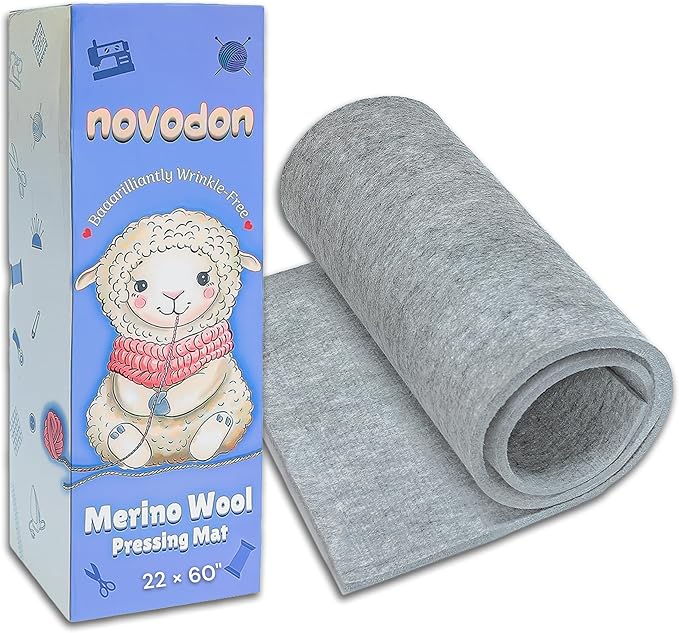 Novodon Merino Wool Pressing Mat 22" x 60" 100% Wool Pressing Mat for Quilting and Ironing Mat