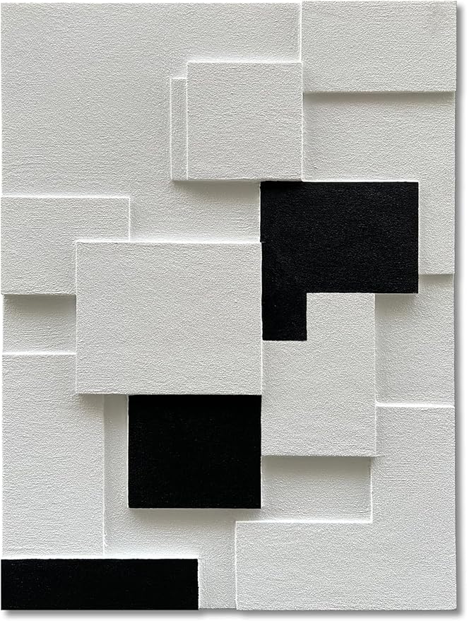Art 40x28 inches Modern Minimalist Black and White Abstract Art Oil Painting Hand Painted Canvas Wall Art Deco Painting