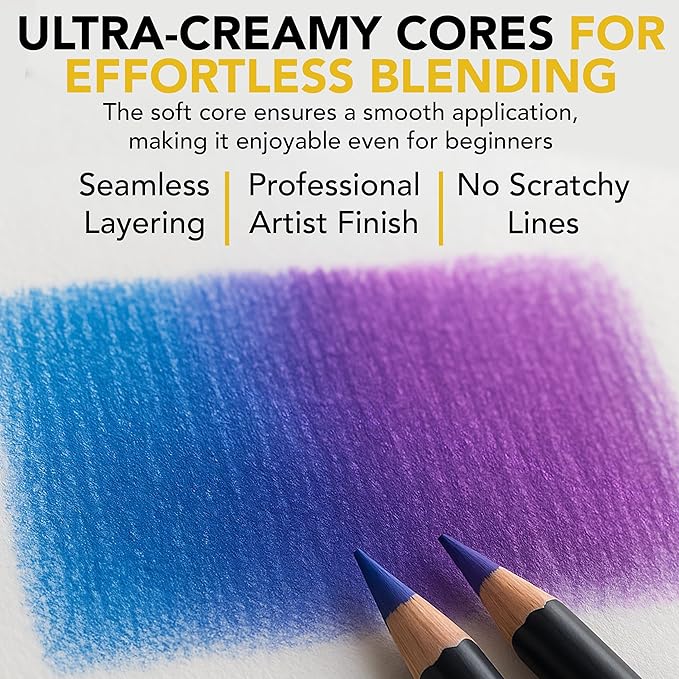 Castle Art Supplies 120 Colored Pencils with Zipper | Quality Soft Coloured Leads for Adult Artists, Professionals and Colorists | In Zipper Pouch