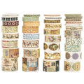 36 Rolls Vintage Washi Tape Pack Retro Arts Adhesive Tapes Wide Chronicle Decorative Masking Tape Sets for Craft, Kids, Scrapbook, DIY, Gift Wrapping (Madame de Pompadour)