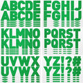 Harloon 232 Pcs 24 Sheets Large Glitter Letter Stickers Big Font Alphabet Letter Self Adhesive Letters Kit Mailbox Stickers for Mailbox Bulletin Boards Classroom Home(Green,2.5 Inch)