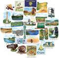 Navy Peony Outdoorsy Oregon State Travel Stickers (28pcs) - Portland, Nature, Outdoor, America-Themed Stickers for Scrapbooking, Journals