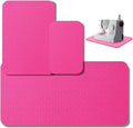 3 Pcs Sewing Machine Muffling Mat Pedal Mat Sewing Machine Pad No Slip Rubber Stay in Place Mats for Calms Vibration(Pink,15 x 20 Inch,14 x 9 Inch,17 x 36 Inch)