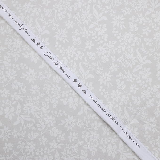 Tinyspool & Co. 100% American Cotton Fabric – 3 Yard Cut Quilting Fabric – Prewashed Preshrunk Yardage for Quilt Backing Borders Binding Sewing Crafts – Star Dune No.14 – Warm Grey