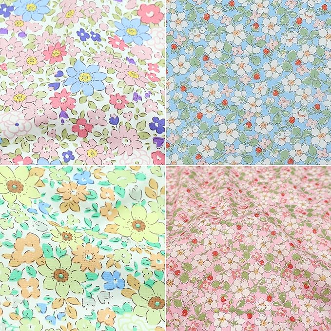 Charm Packs for Quilting 5 inch - 42 5" Charm Squares for Quilting - Spring Floral Print Cotton Fabric Quilt Squares 5x5 for Sewing, Patchwork, and DIY Crafts - Pastoral Floral
