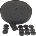 Flat Sewing Band Spool with Buttonholes, Elastic Stretchable, Ideal for DIY Waistbands and Necklines (Black, 3/4 inch × 12 Yards)