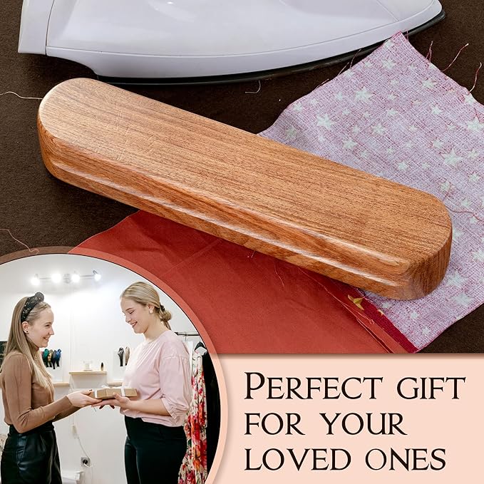 Savina Tailors Clapper for Quilting, Hard Wood Professional Multipurpose Durable for Seam Ironing, Flattening Tool. Great for Setting Fabric Folds, Accenting, Clothing Wrinkle Sewing.