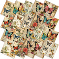 Hahafelt 10 Pcs Vintage Butterfly Fat Quarters Bundles 20 x 20 Inch Retro Fat Squares Quilting Fabric Butterfly Floral Precuts Printed Patchwork Supplies for Christmas DIY Sewing Craft