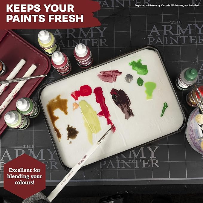 The Army Painter, Wet Palette, for Acrylic Paint, Incl. 50 Hydro Sheets, 2 Hydro Foams & Paint Brush Storage - for Miniature Painting, DND & Warhammer
