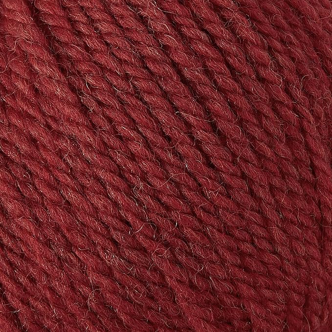 100% Merino Wool Yarn 3-Ply Luxurious and Soft Yarn for Hand Knitting & Crocheting (Roman red, 3Balls)