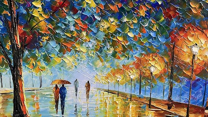 Tyed art- Large Contemporary Wall Art Landscape Oil Painting On Canvas palette knife Textured Tree Painting hand-painted Acrylic Abstract Landscape wall art modern canvas painting Living room bedroom bedside sofa background painting 30x60inch