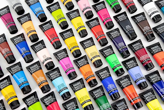 Liquitex BASICS Acrylic Paint Set, 60 x 22ml (0.74-oz) Tube Paint Set (Amazon Exclusive)