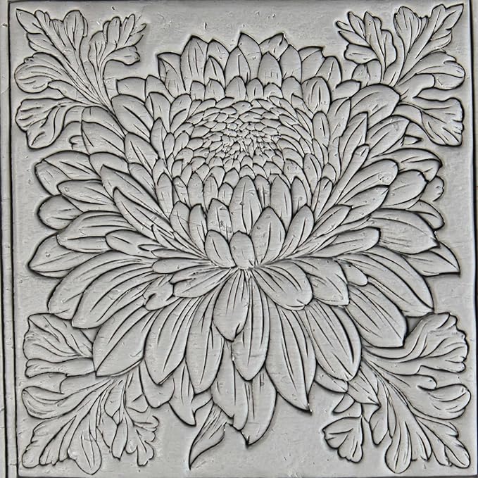 Garden Flower Collection Clay Texture Rollers 4-Pack (4") - Flower Set #01 - Embossing Pattern Rollers for Polymer & Ceramic Clay, Pottery & Crafts
