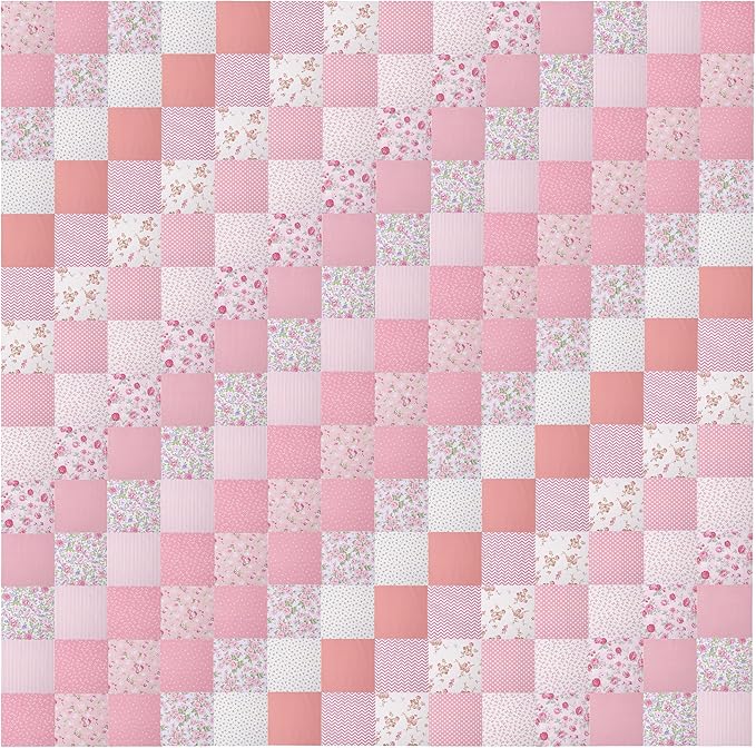Pink Charm Packs for Quilting 5 inch - 5x5 Charm Squares Precut Quilting Fabric - 100% Cotton Fabric Squares for Sewing DIY Patchwork (42Pcs) ﻿