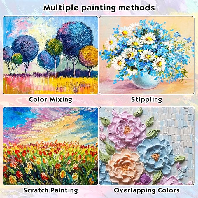 Geyoga 36 Pcs Soft Oil Pastels Bulk Artists Oil Crayons Single Color Creamy Pastels for Art Painting Drawing Blending for Artists(White)