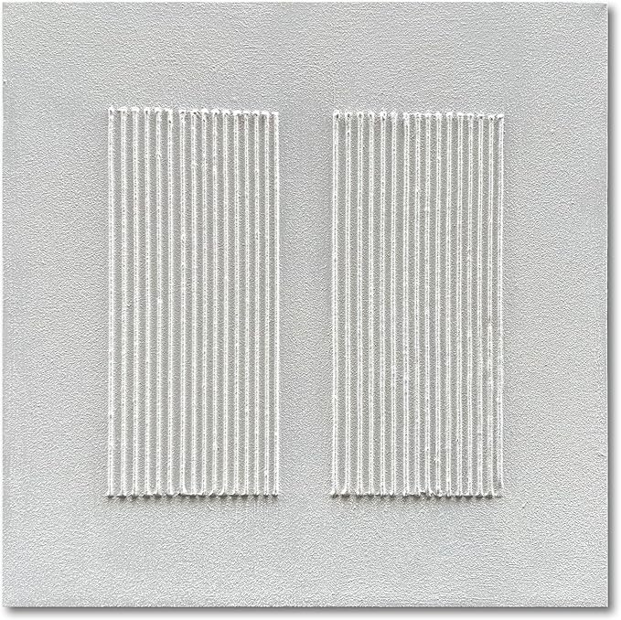 Art 24x24-inch White Textured Abstract Art Oil Painting in Modern Minimalist Style, Suitable for use as a Home Decoration Item and for Display on The Office Wall
