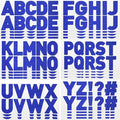 Harloon 232 Pcs 24 Sheets Large Glitter Letter Stickers Big Font Alphabet Letter Self Adhesive Letters Kit Mailbox Stickers for Mailbox Bulletin Boards Classroom Home(Blue,2.5 Inch)