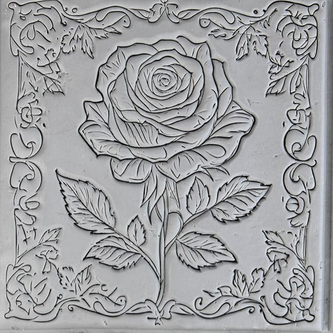 Garden Flower Collection Clay Texture Rollers 4-Pack (4") - Flower Set #01 - Embossing Pattern Rollers for Polymer & Ceramic Clay, Pottery & Crafts