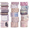 20 Rolls Vintage Washi Tape Set Retro Arts Adhesive Tapes Fleeting Monologue Decorative Masking Tape Sets for Craft, Kids, Scrapbook, DIY, Gift Wrapping (Anna's Letters)