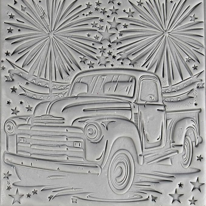 Ultimate America Clay Texture Rollers 8-Set (4") - America Set #01 - Embossing Pattern Rollers for Polymer & Ceramic Clay, Pottery & Crafts